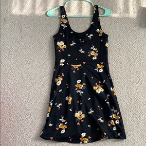Back floral skater dress